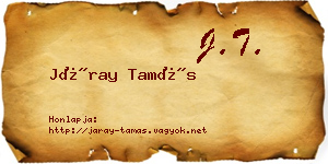 Járay Tamás névjegykártya