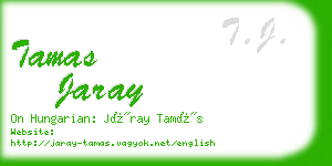 tamas jaray business card